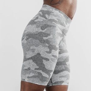 NoBull Project NWT high rise shorts 8” white camo
